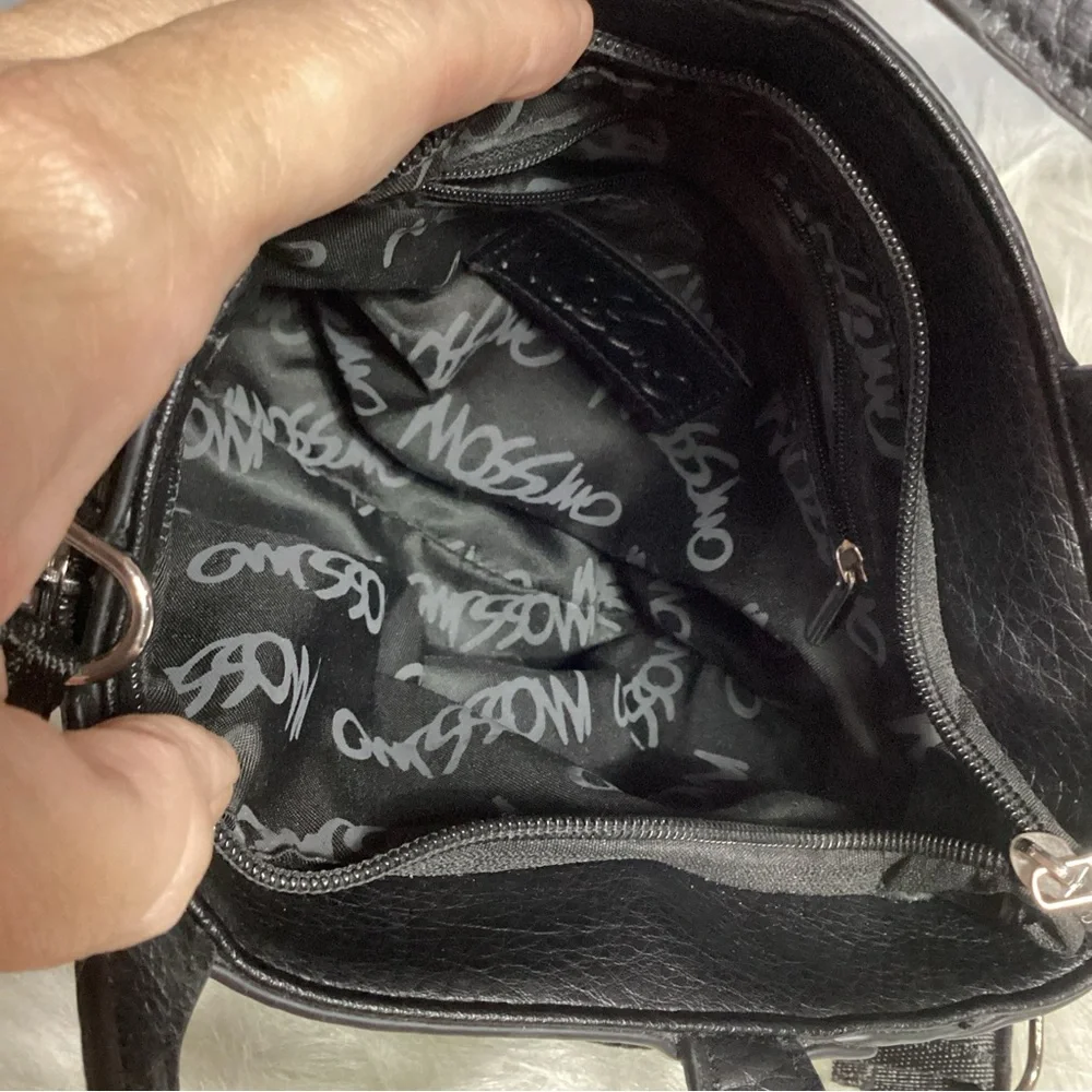 NWOT Mossimo Cute Little Black Zippers Crossbody Satchel Bag